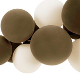 Lampa wisząca Szklana 4 kule Świetlne oraz 8 kul dzwiękochłonnych Brązowych 4xG9 65cm Abruzzo Vino