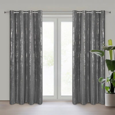 Zasłona Libi grafitowa 140x250