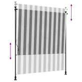 Zewnętrzna Roleta Rolkowa Antracytowy i biały 100 x 270 cm