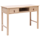 vidaXL Biurko, naturalne, 110 x 45 x 76 cm, drewniane