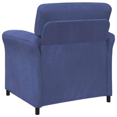 Sofa 1-osobowa Niebieski policyjny 88 x 83 x 95 cm Welur