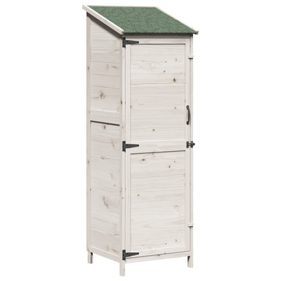 Shed ogrodowy Biały 59,5 x 56 x 176,5 cm Drewno Świerkowe