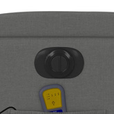 vidaXL Rozkładany fotel masujący, elektryczny, ciemnoszary, tkanina