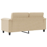 Sofa 2-osobowa, kremowy, 140 cm, tapicerowana mikrofibrą
