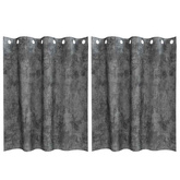 Zasłony z weluru z zasłonami 2 pcs Szary 140 x 140 cm Aksamit