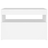 Szafka nocna z oświetleniem LED, biała, 60x35x40 cm