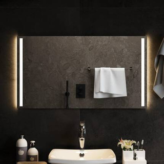 vidaXL Lustro łazienkowe z LED, 90x50 cm