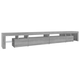 vidaXL Szafka pod TV z oświetleniem LED szary dąb sonoma 290x36,5x40cm