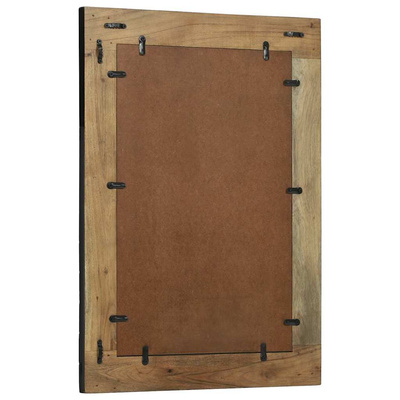 Lustro ścienne Prostokątny Czarny i Brązowy 70 x 2 x 70 cm