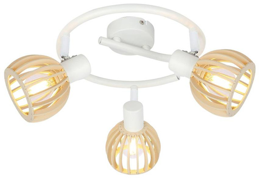 Lampa sufitowa Candellux 98-68125 spirala E14 biały drewno