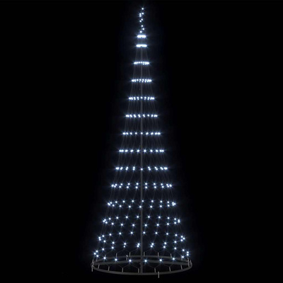 Choinka świąteczna LED z podstawą Chłodna biel 250 cm Metal