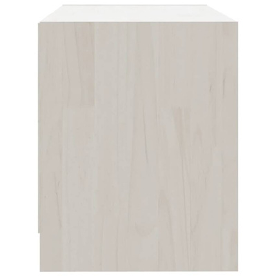 vidaXL Szafka pod TV, biała, 80x31x39 cm, drewno sosnowe