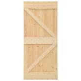 Drzwi przesuwne 2 szt. 90 x 210 cm Lite drewno sosnowe