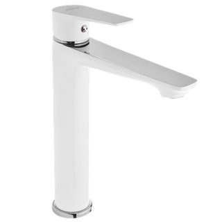 Wysoka bateria umywalkowa Dokos biała  Invena