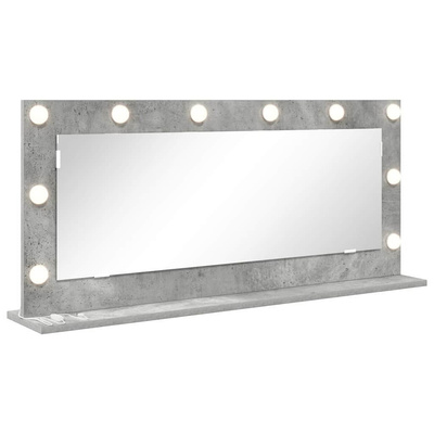 Lustro toaletowe Prostokątny Betonowy szary 100 x 45 x 18 cm