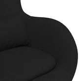 Fotel jajo Czarny 63 x 73 x 90 cm tkanina