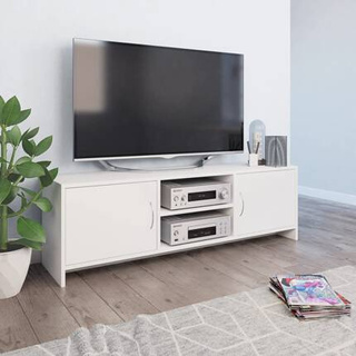 vidaXL Szafka pod TV, biała, 120x30x37,5 cm, materiał drewnopochodny