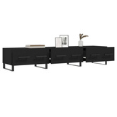 vidaXL Szafka pod TV, czarna, 150x36x30 cm, materiał drewnopochodny wariant 4