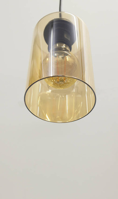 Lampa wisząca listwa czarno/brązowa 3xE27 Bistro 33-00545