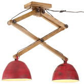 Lampa sufitowa, 25 W, postarzany czerwony, 29x18x85 cm, E27