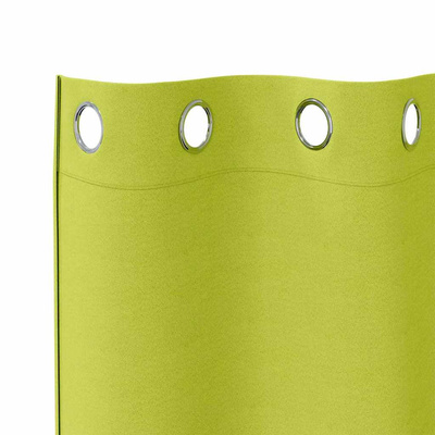 Firany blackout z kółkami 2 pcs Zielony 225 x 140 cm Poliester