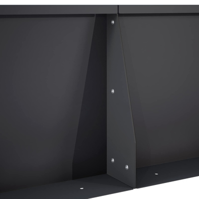 Mur oporowy 4 szt. 100 x 100 x 30 cm Stal Czarny