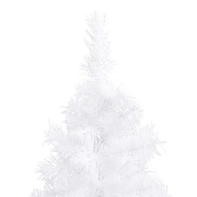 Sztuczna choinka narożna, biała, 240 cm, PVC