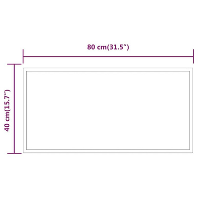 vidaXL Lustro łazienkowe z LED, 40x80 cm