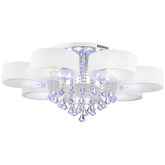 lampa sufitowa led kryształ ANTILA srebrny Nowoczesna