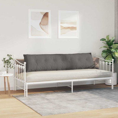 Poduszka na plecy Jasnoszary 200 x 50 cm Tkanina sztruksowa