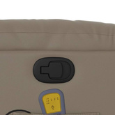 vidaXL Rozkładany fotel masujący, cappuccino, obity sztuczną skórą