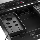 Kufer przenośne stanowisko z głośnikami czarne 136922