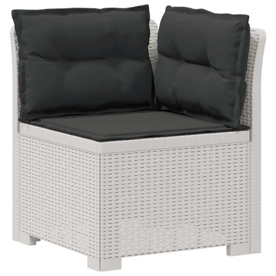 Sofa Ogrodowa 2-osobowa z Poduszkami w Wyglądzie Rattanowym