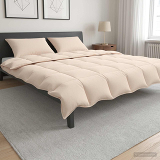 Zestaw kołder 2 szt. 200 x 200 cm Na wszystkie sezony Beżowy