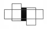 Lampa Led ring 123W czarna + Pilot ROMA
