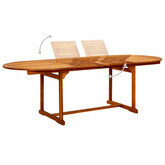 9-częściowy zestaw mebli ogrodowych, lite drewno akacjowe, 160-240 cm