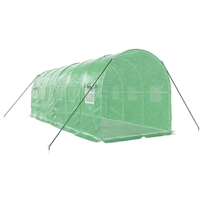 Szklarnia ze stalową ramą, zielona, 12 m?, 6x2x2 m