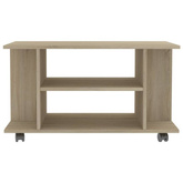 vidaXL Szafka pod TV, dąb sonoma, 80x40x45 cm, materiał drewnopochodny