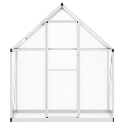 Szklarnia z ramą podstawy, srebrna, 169x58x195 cm, aluminium