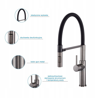 Bateria Long Gunmetal