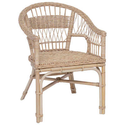 Krzesło składane rattan naturalny 60 x 60 x 81 cm
