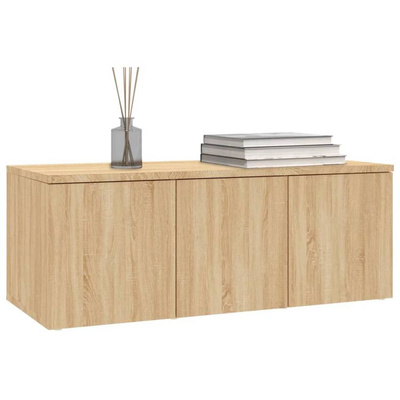 vidaXL Szafka pod TV, dąb sonoma, 80x34x30 cm, materiał drewnopochodny