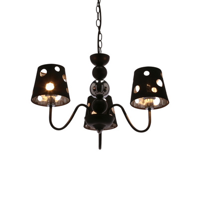 Żyrandol czarny lampa wisząca 3xE14 Batley Ledea 50203105