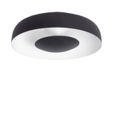 Lampa Sufitowa Okrągła Biało-Czarna 20W ?40cm Abruzzo Portafortuna