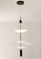Nowoczesna Lampa Wisząca 3 warstwy LED Flamingo Parrot Czarny ADANI AD104B
