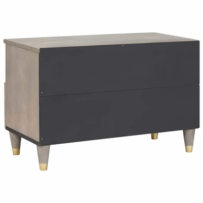 Szafka pod telewizor Szary 70 x 33 x 46 cm Drewno z mango