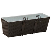 Balustrada 2 pcs Czarny 50 x 17 x 17 cm Metal