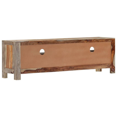 vidaXL Szafka pod TV z litego drewna sheesham, 130 x 30 x 40 cm