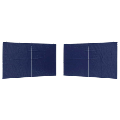 Ściana boczna namiotu na imprezy 2 pcs niebieski 400 x 195 cm