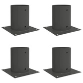 Okrągły kotwicy gruntowej 4 pcs antracytowy 18 x 18 x 15 cm